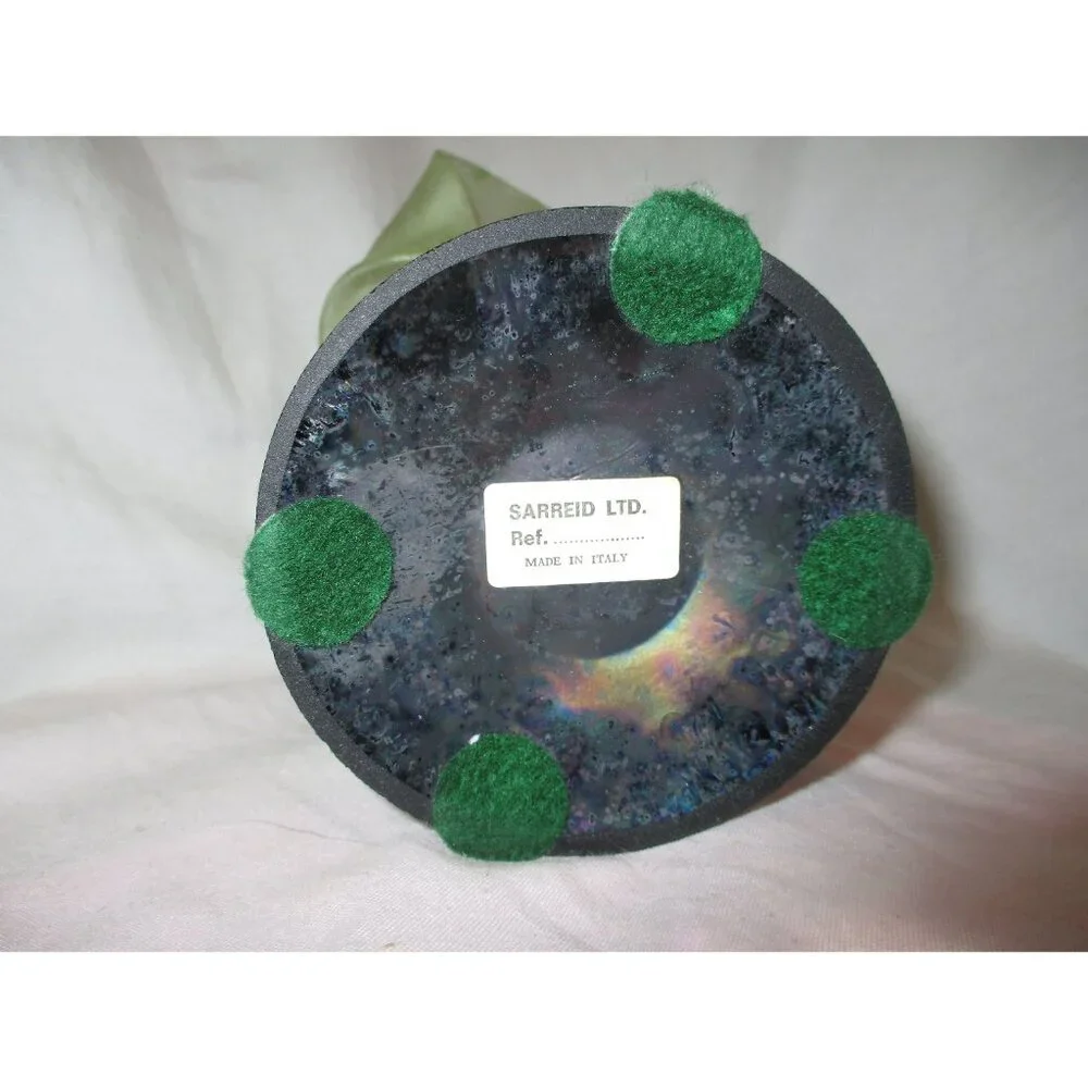 Vase Candle Holder Vintage‎ Sarreid Murano Glass Lily Candle Mid-Century